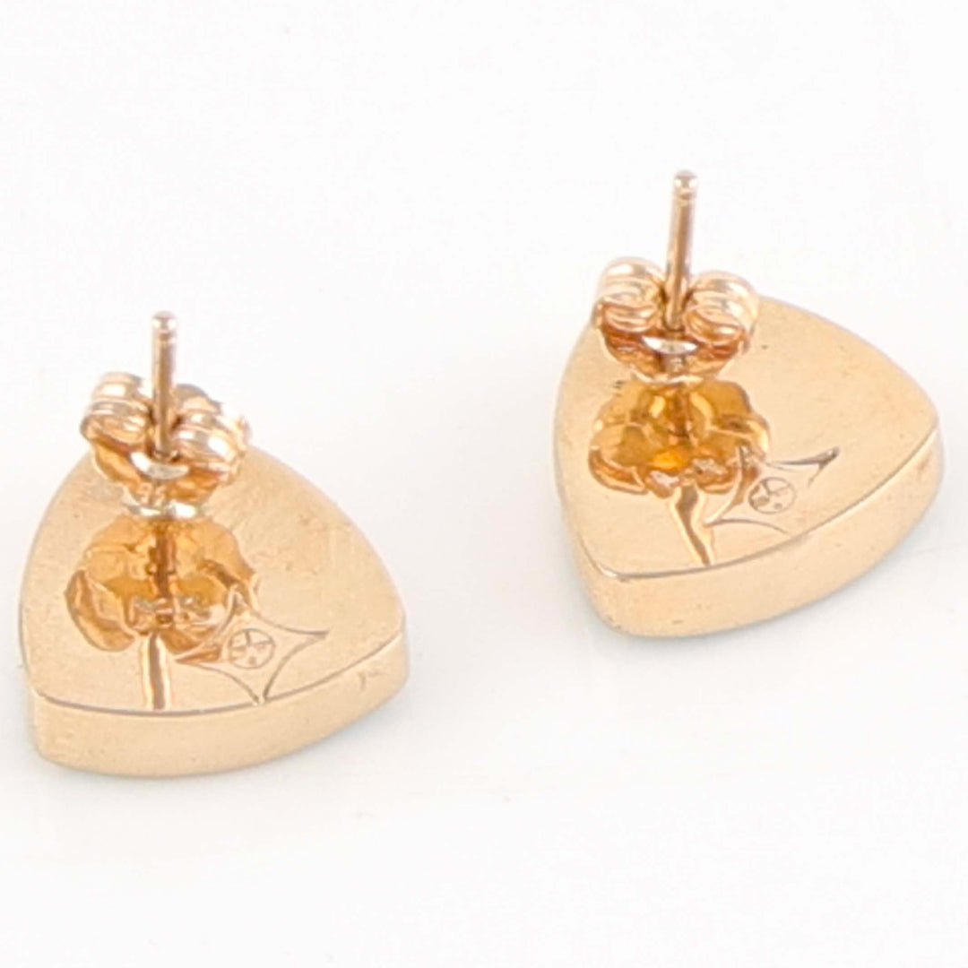 Gold Inlay Earrings