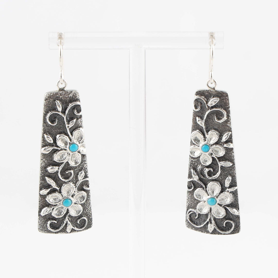 Turquoise Floral Earrings