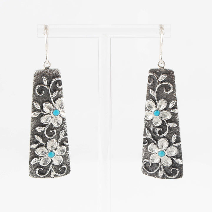 Turquoise Floral Earrings