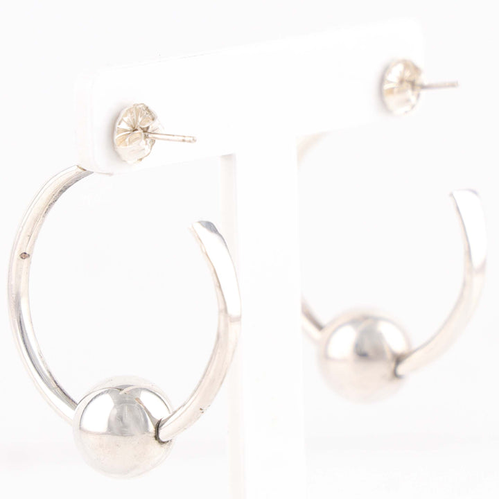 Hoop and Bead Earrings