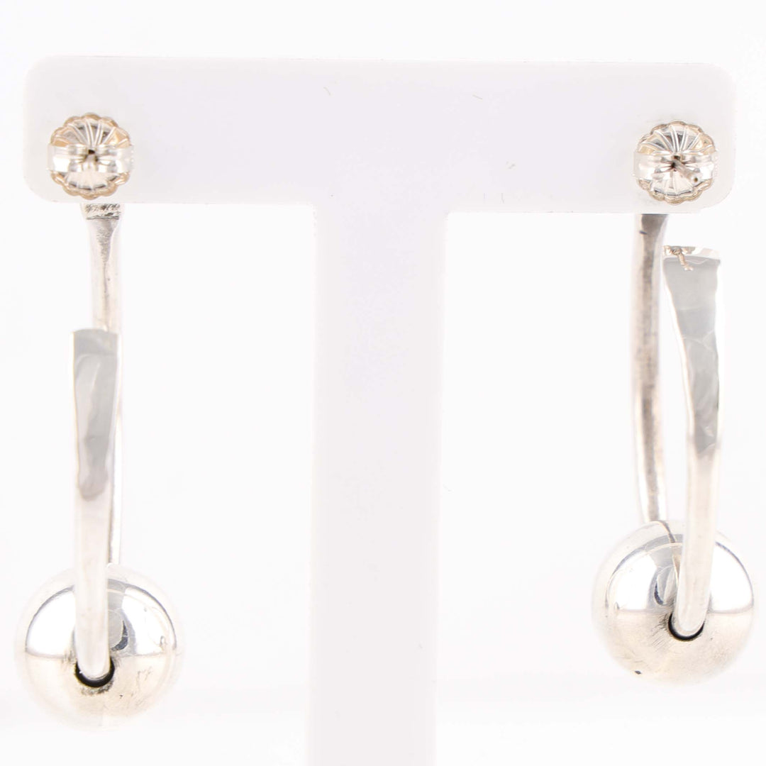 Hoop and Bead Earrings