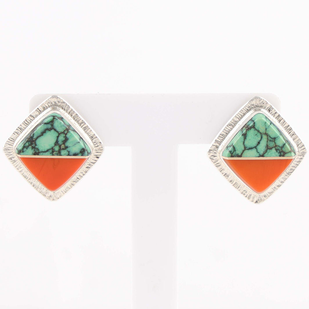 Multi-Stone Inlay Earrings