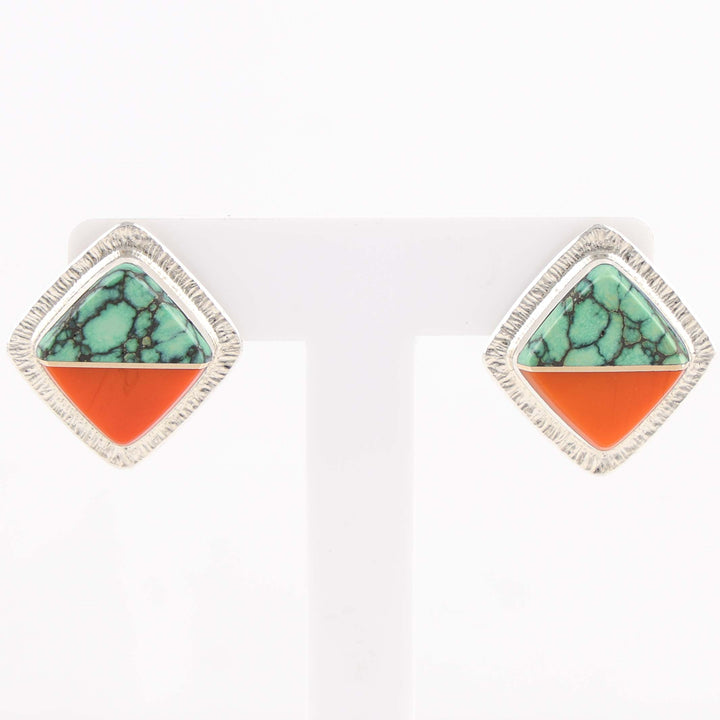 Multi-Stone Inlay Earrings