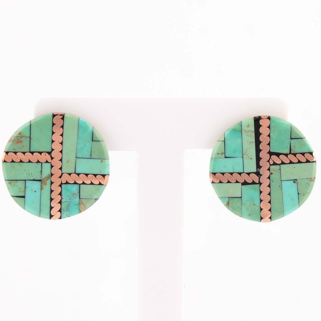 Turquoise and Copper Earrings