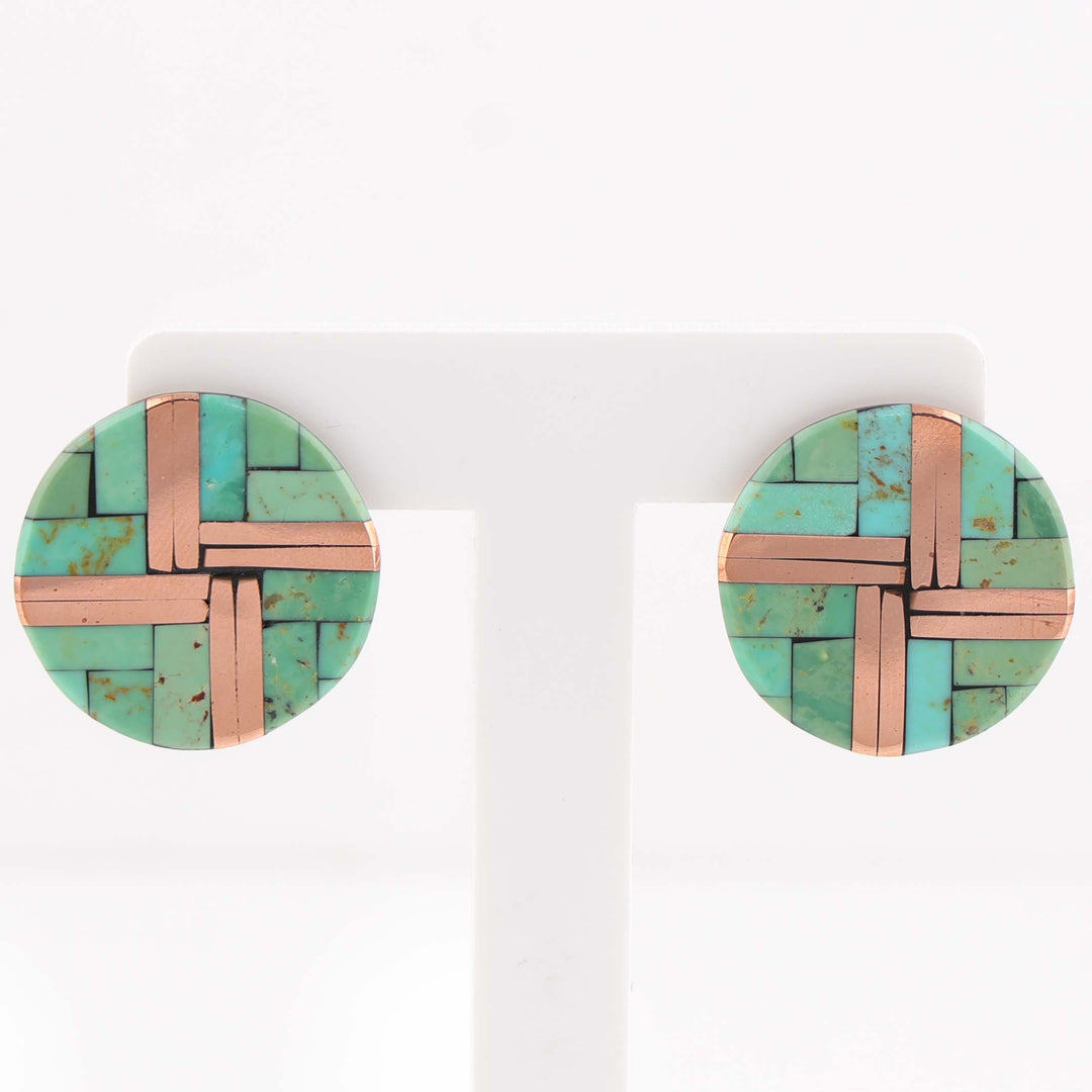 Turquoise and Copper Earrings