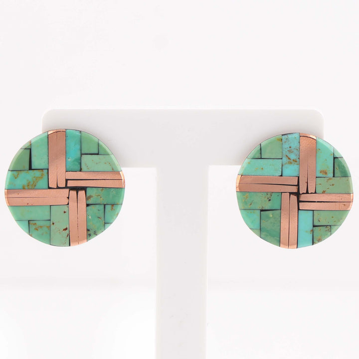 Turquoise and Copper Earrings