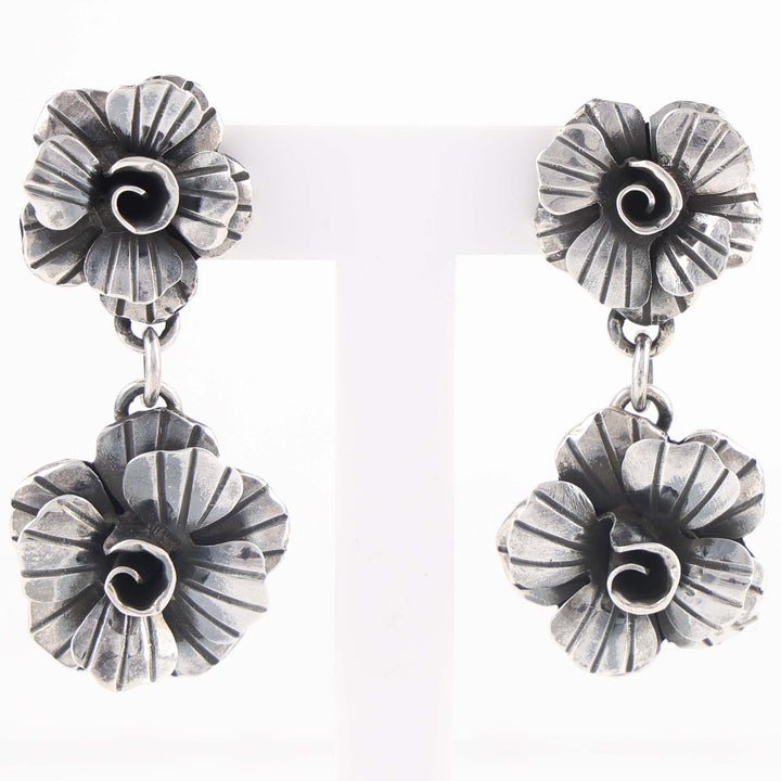 Silver Flower Earrings