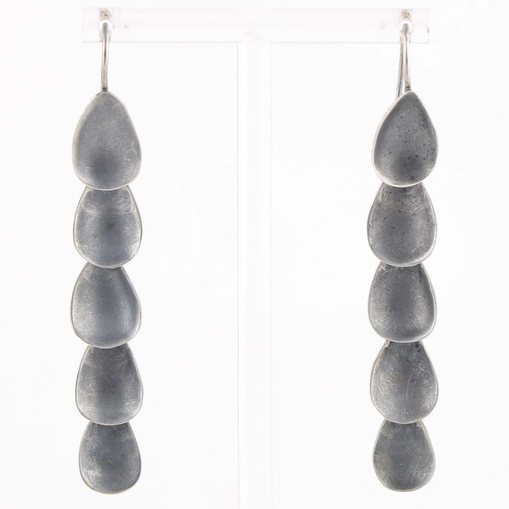 Silver Petal Earrings