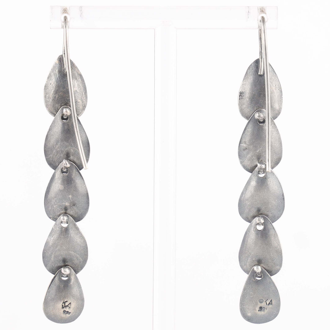 Silver Petal Earrings