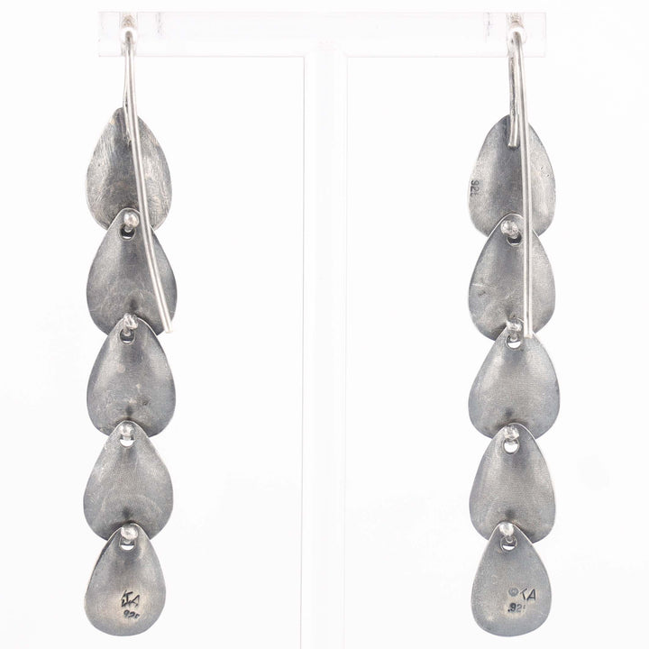 Silver Petal Earrings