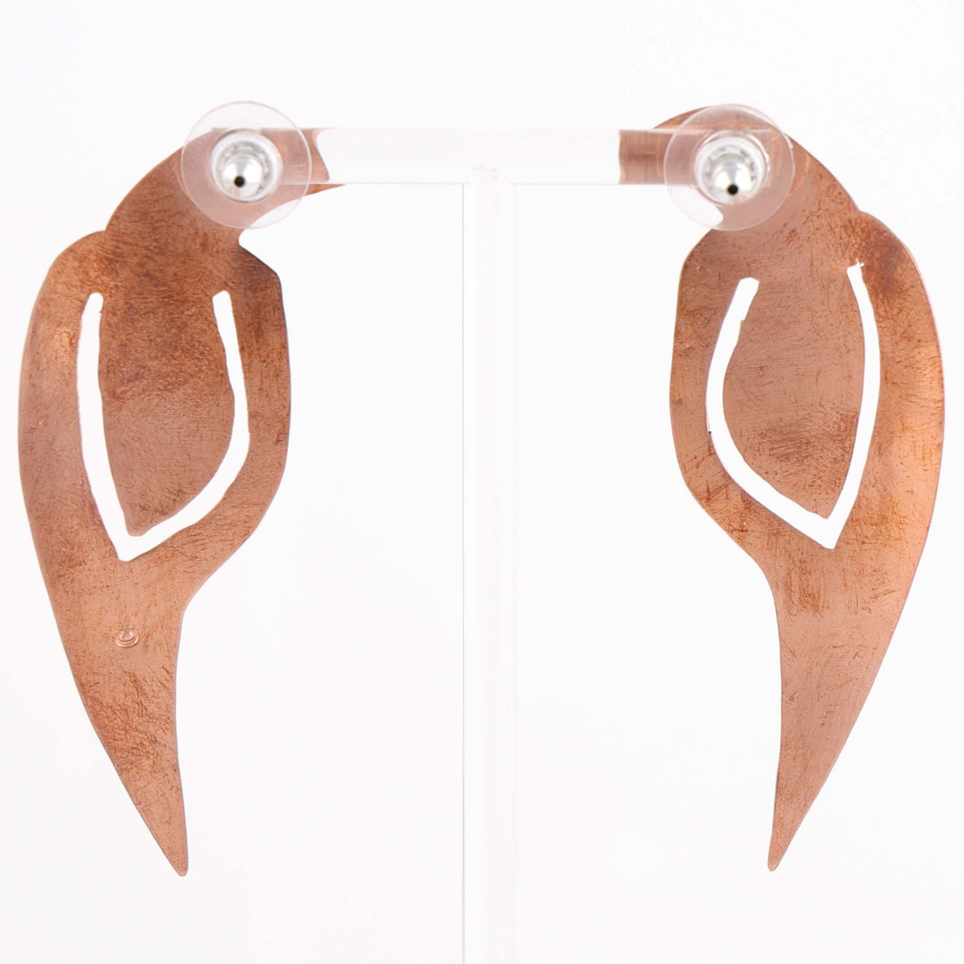 Copper Bird Earrings