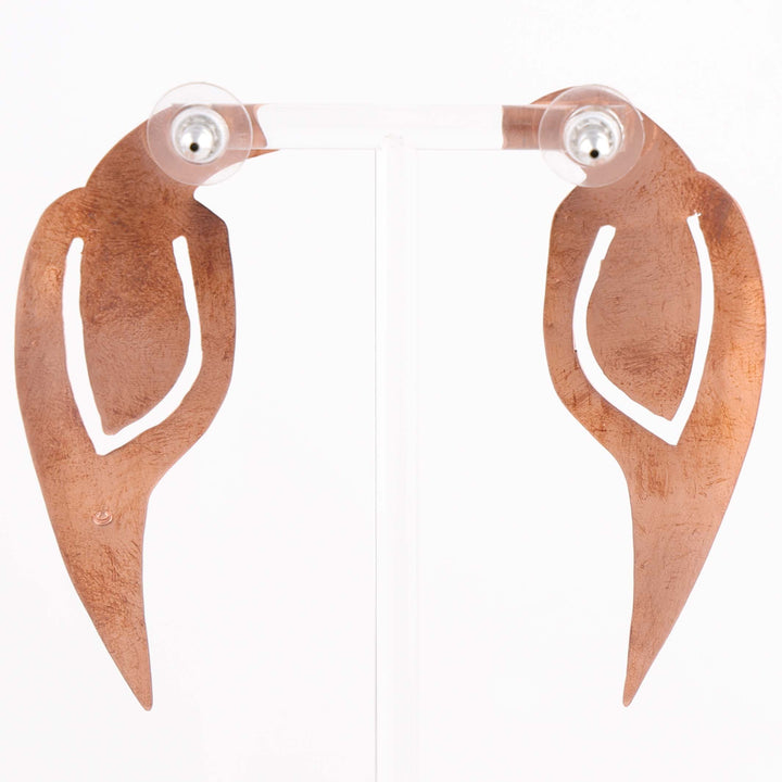 Copper Bird Earrings