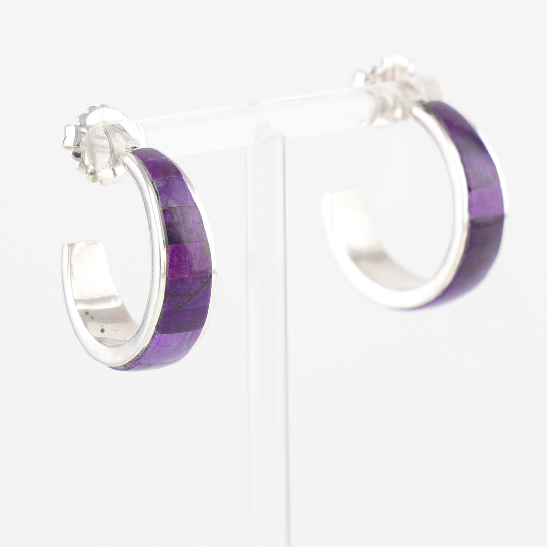 Sugilite Hoop Earrings