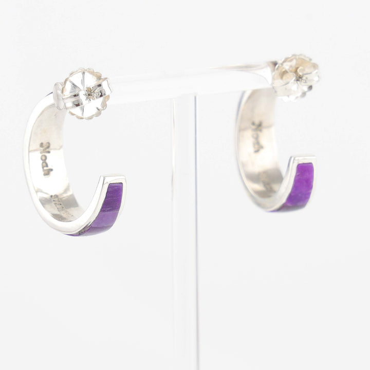 Sugilite Hoop Earrings