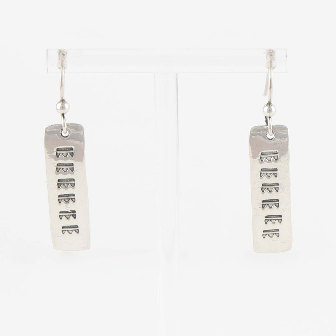 Stamped Silver Earrings