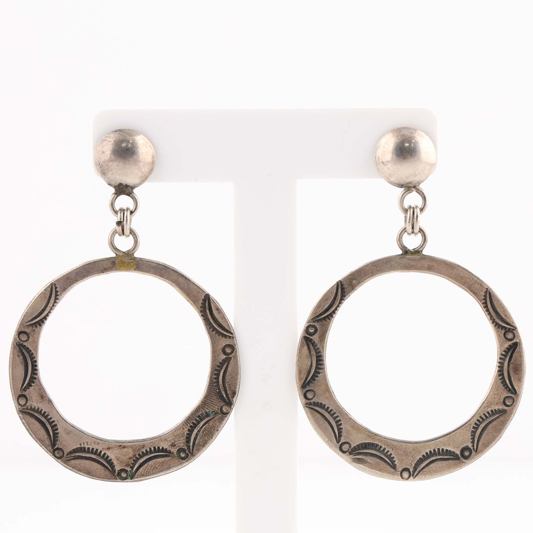 Stamped Silver Earrings