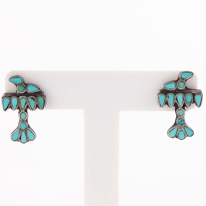 1940s Zuni Thunderbird Earrings