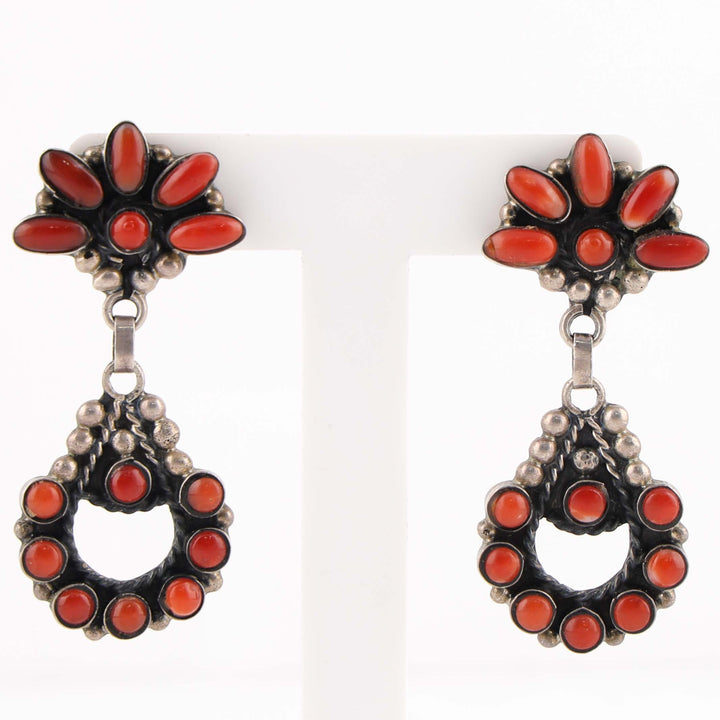 1960s Coral Earrings