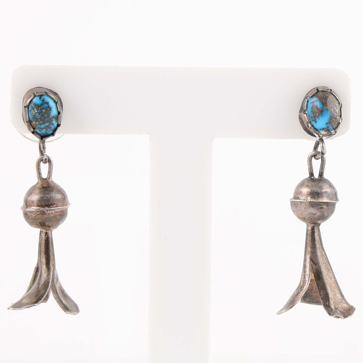 1960s Turquoise Squash Blossom Earrings
