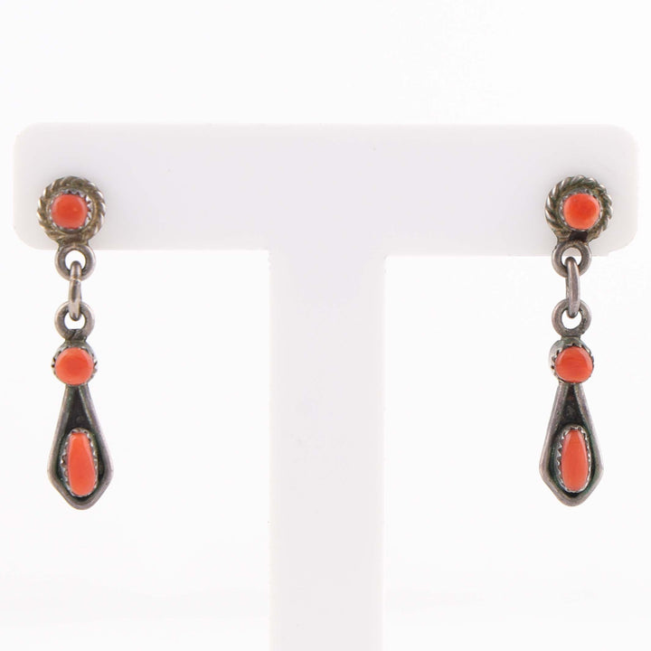 1980s Coral Earrings