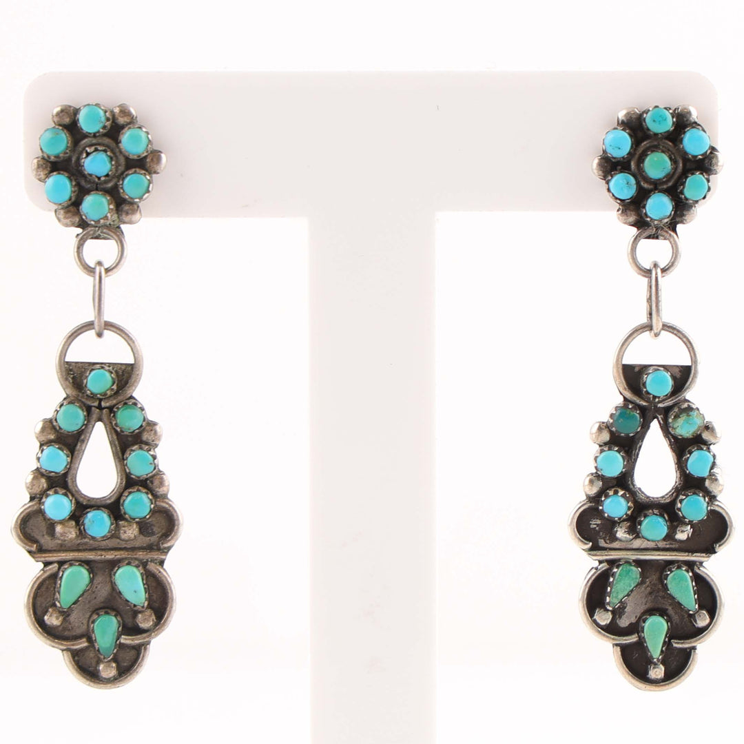 1940s Turquoise Earrings