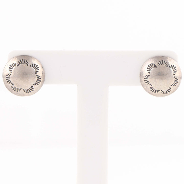 1980s Stamped Silver Earrings