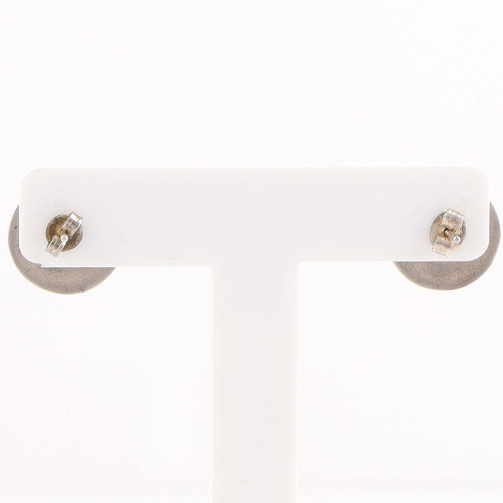 1980s Stamped Silver Earrings