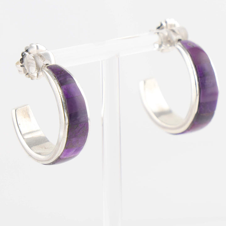 Sugilite Hoop Earrings