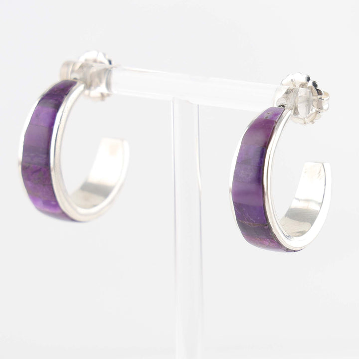 Sugilite Hoop Earrings