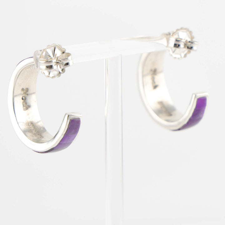 Sugilite Hoop Earrings