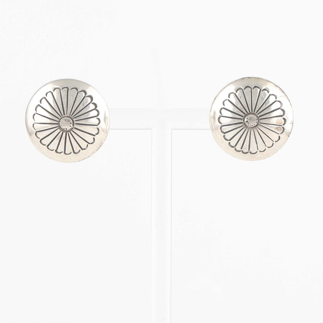 Stamped Silver Earrings