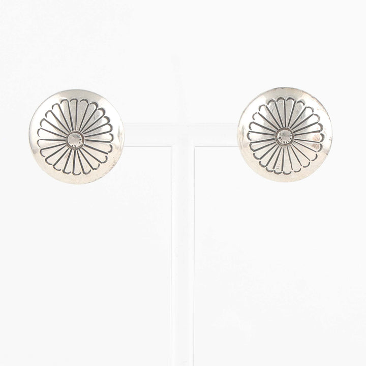 Stamped Silver Earrings