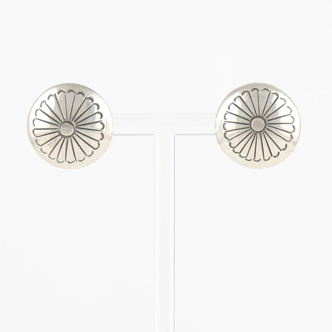 Stamped Silver Earrings