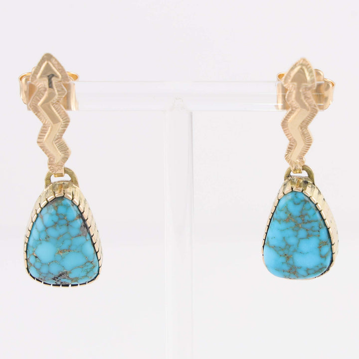 Turquoise and Gold Earrings
