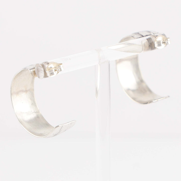 Gold on Silver Hoop Earrings