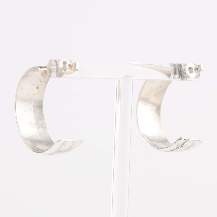 Gold on Silver Hoop Earrings