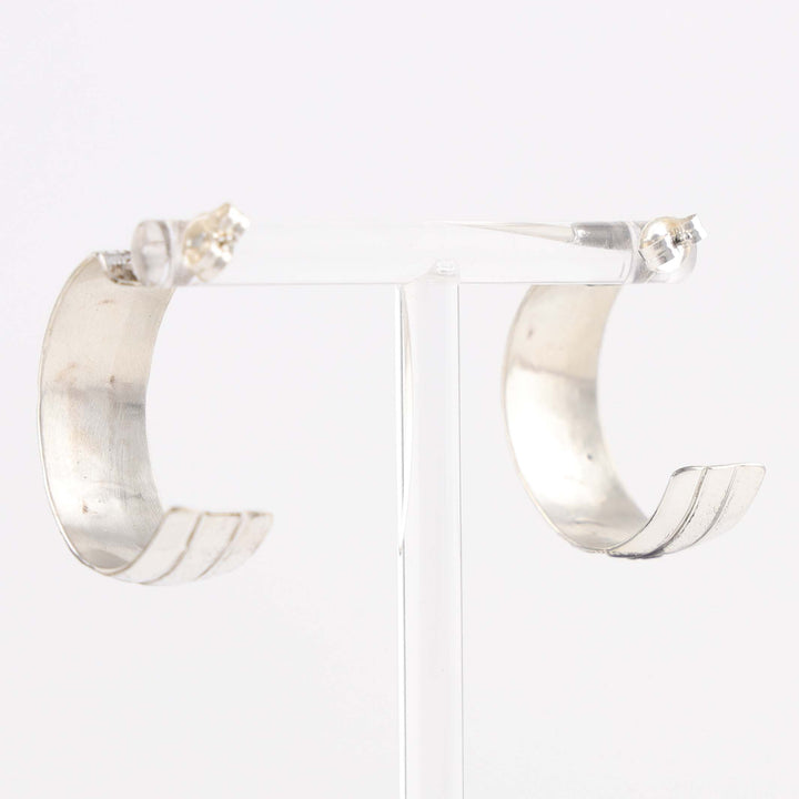 Gold on Silver Hoop Earrings
