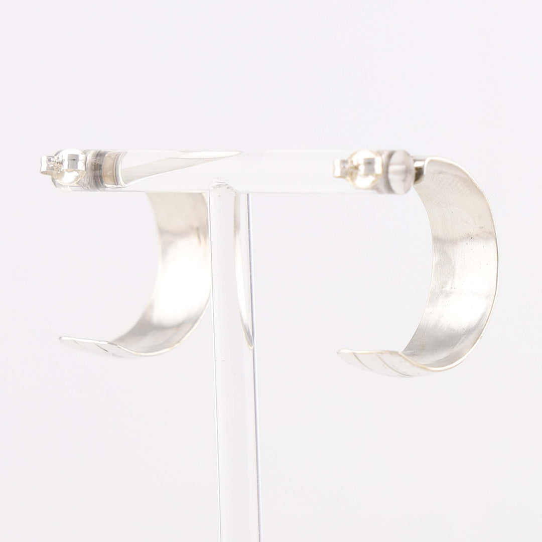 Gold on Silver Hoop Earrings
