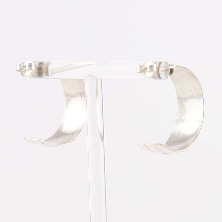 Gold on Silver Hoop Earrings