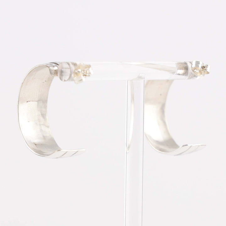 Gold on Silver Hoop Earrings