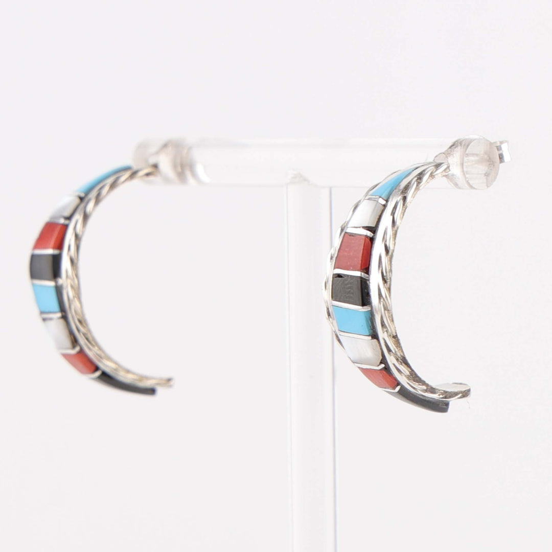 Inlay Hoop Earrings