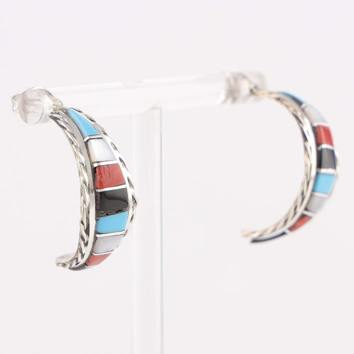 Inlay Hoop Earrings