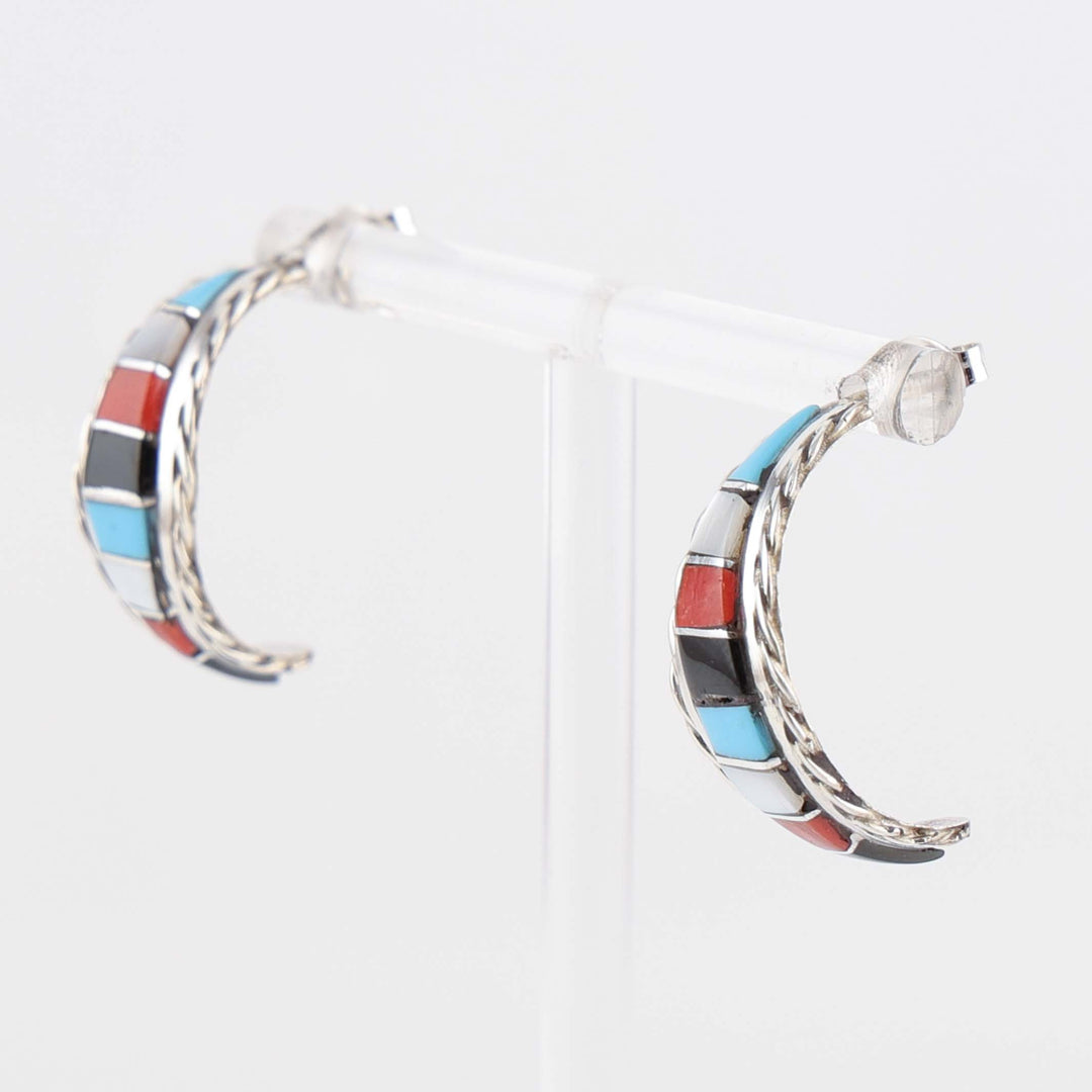 Inlay Hoop Earrings