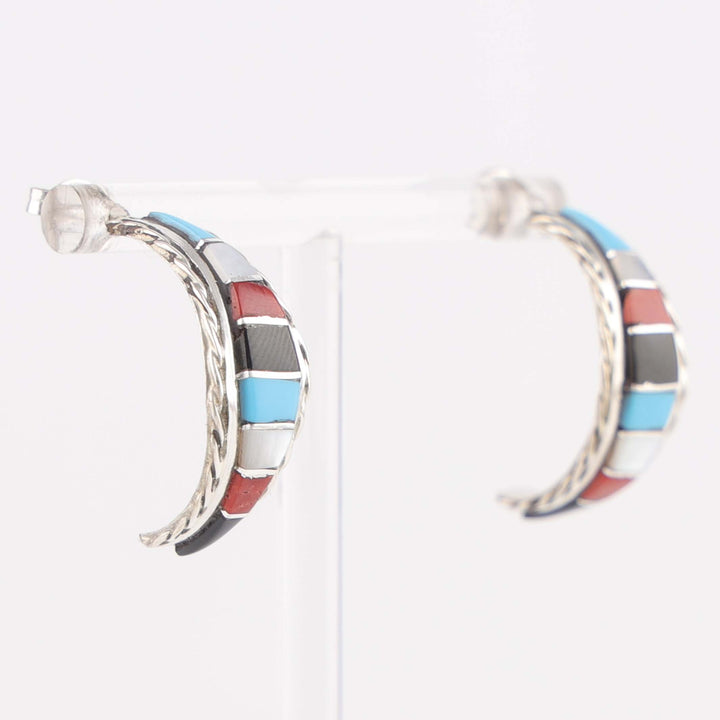 Inlay Hoop Earrings