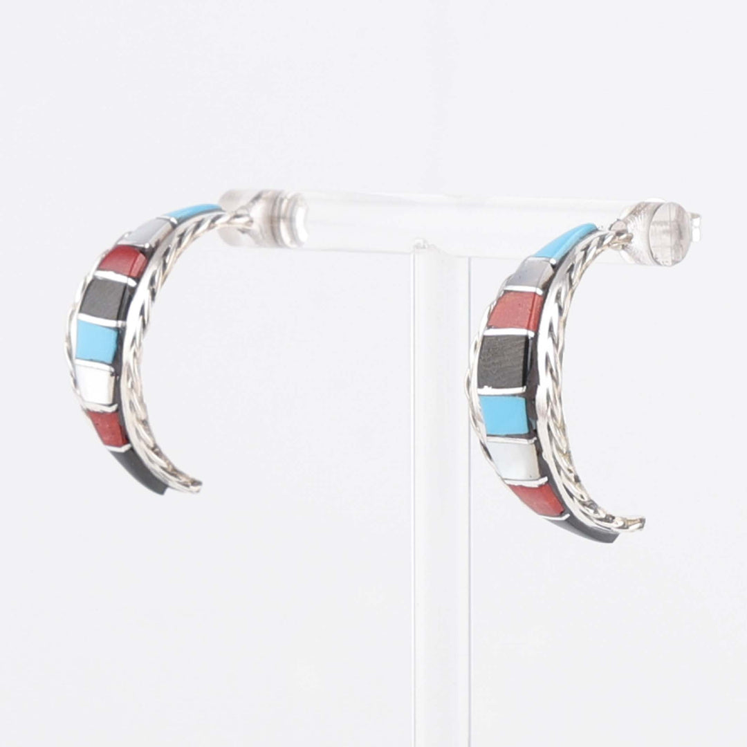 Inlay Hoop Earrings