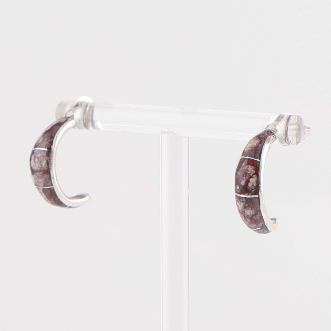 Zuni Wildhorse Hoop Earrings