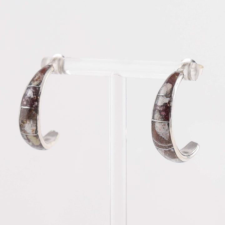 Zuni Wildhorse Hoop Earrings