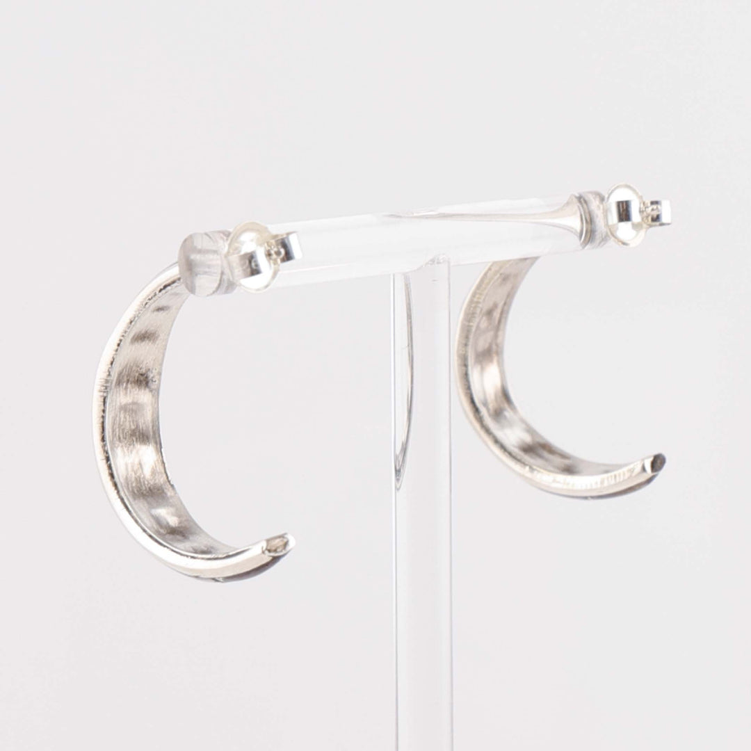 Zuni Wildhorse Hoop Earrings