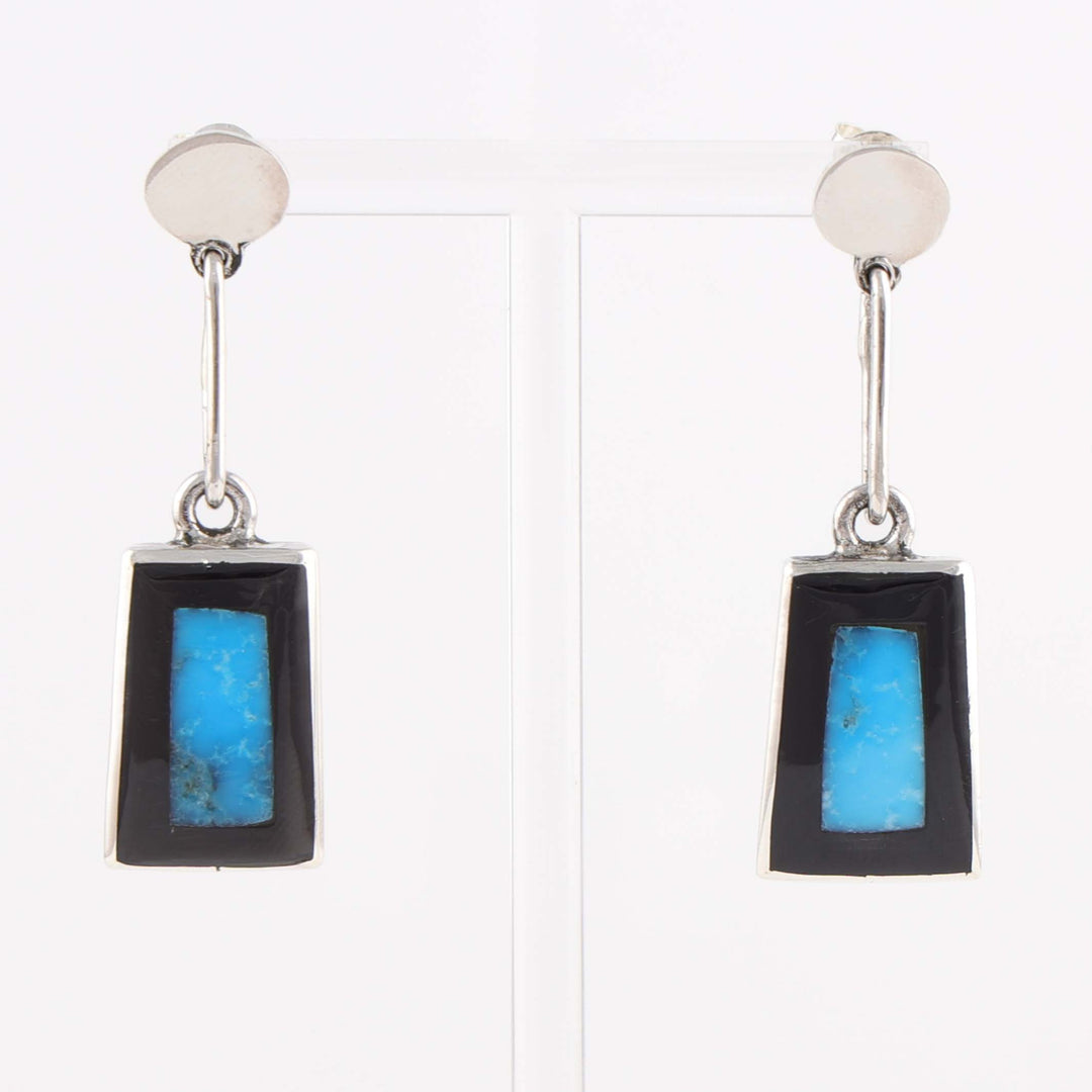 Turquoise and Jet Earrings