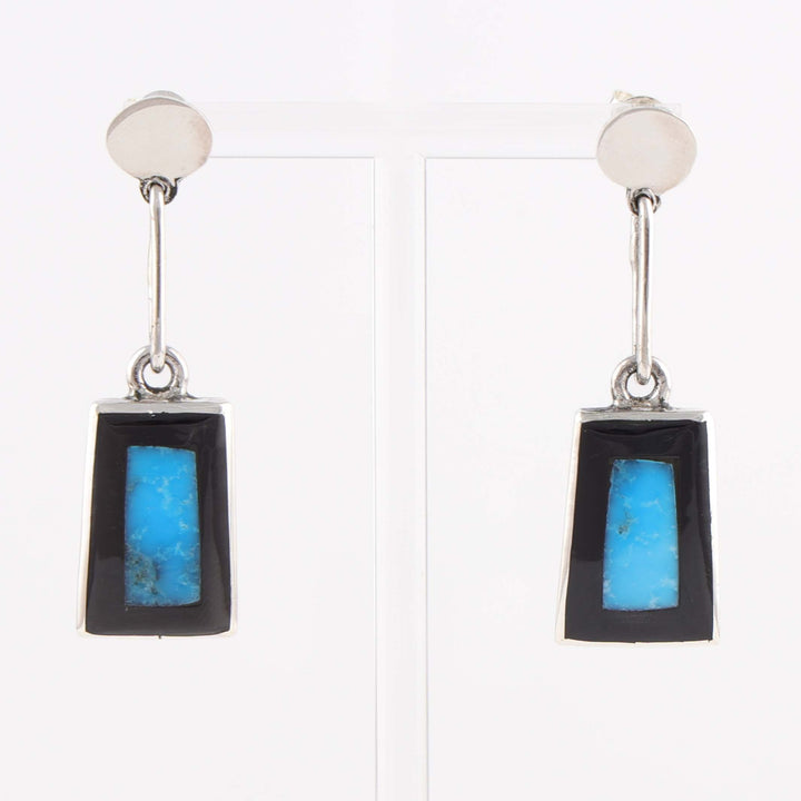 Turquoise and Jet Earrings